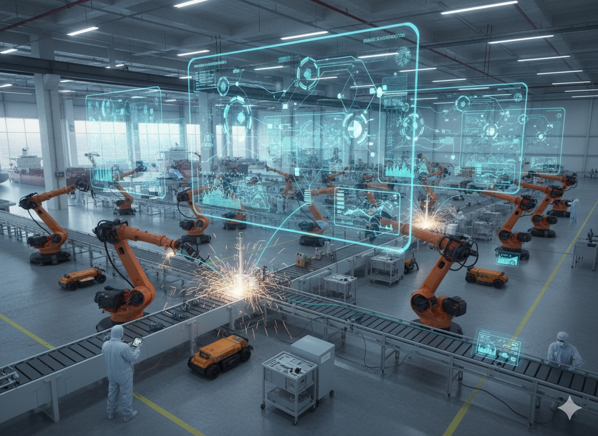 Factory Floor with Robotics and Video Analytics
